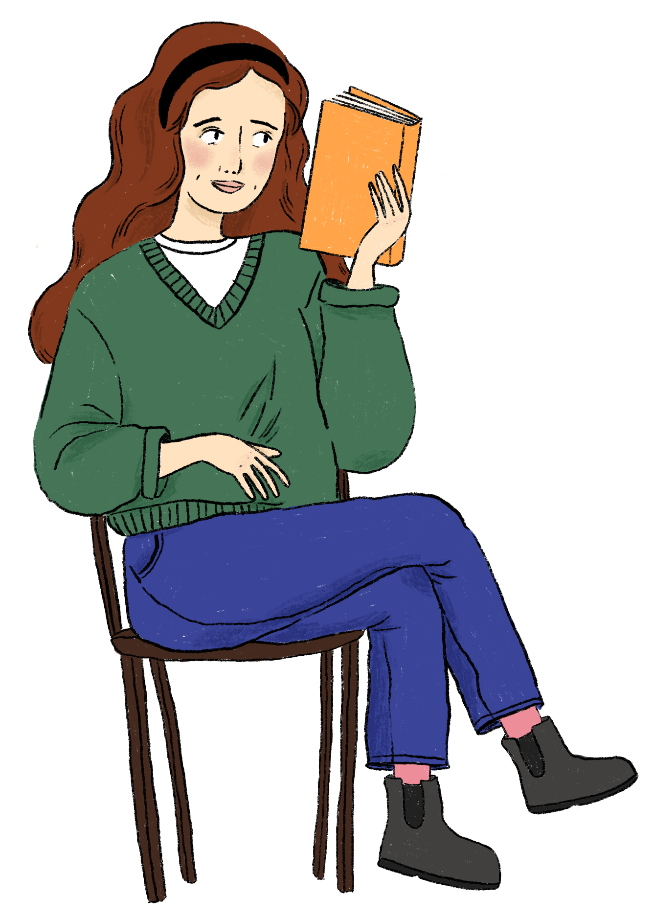 Woman reading a book