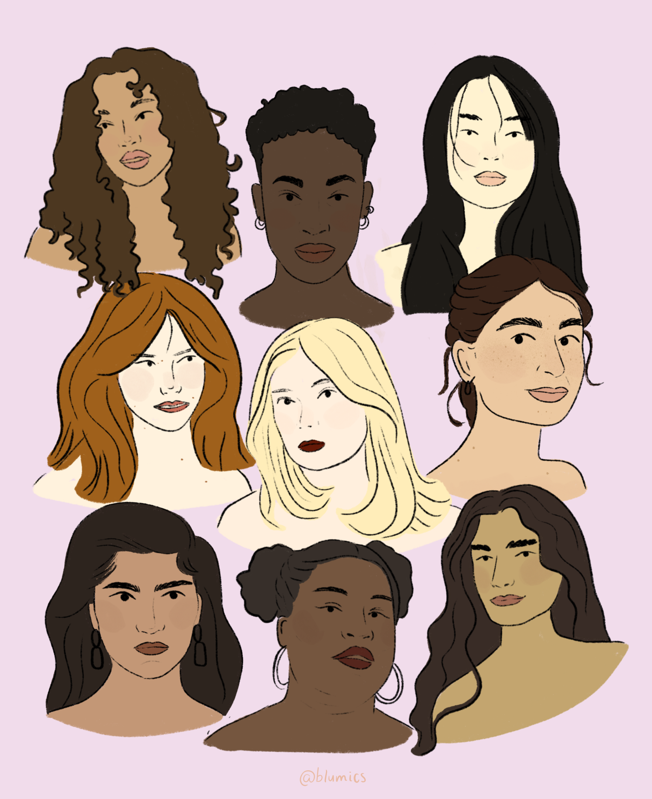Diverse women portraits