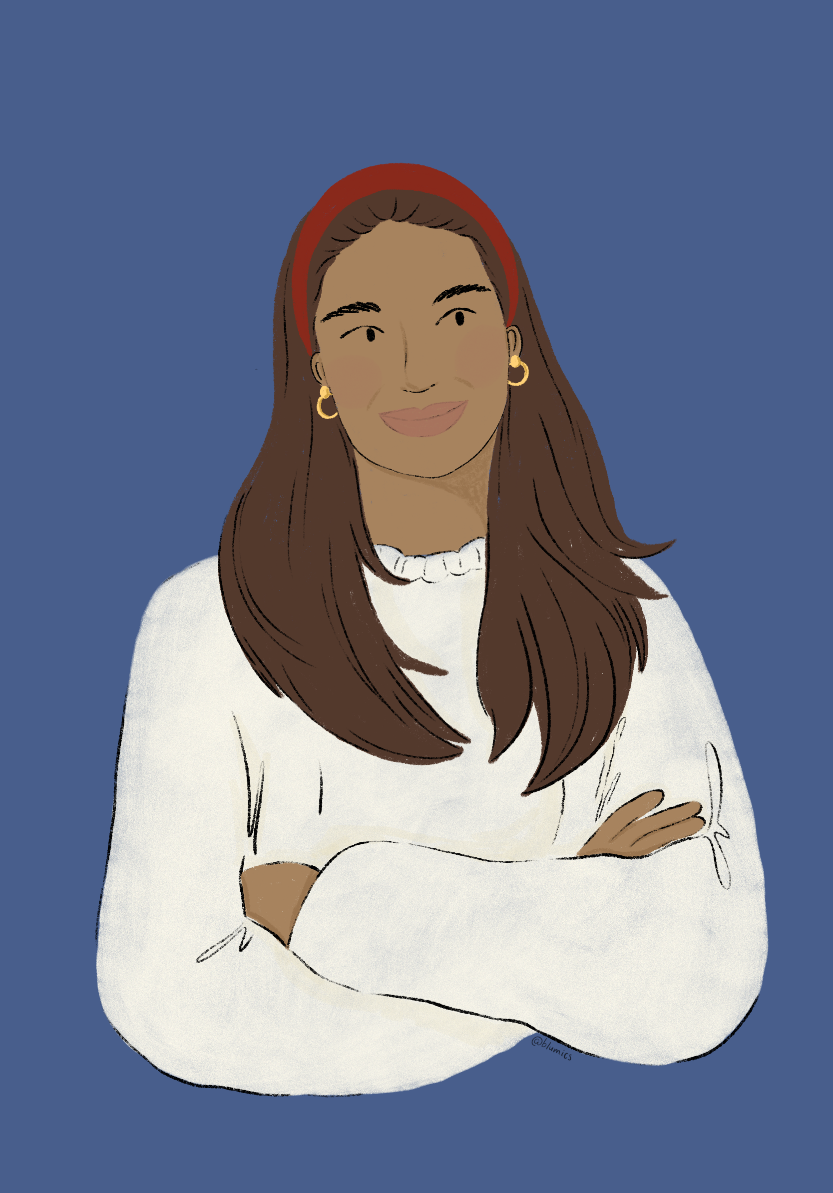 Woman with red headband